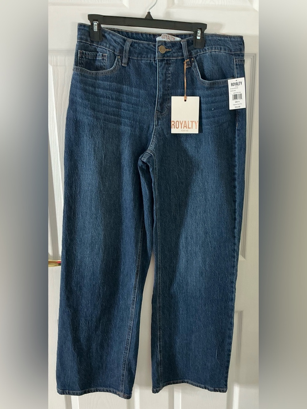 NWT Royalty for Me Sky-Hi Wide Leg Jeans Size 14